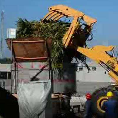 巨力自动切草机在威海嘉盛乳业青储现场